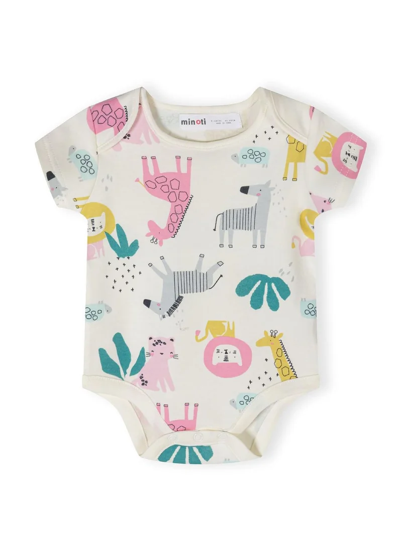 MINOTI 2-Pack Short Sleeve Baby Bodysuits with Snap Closures