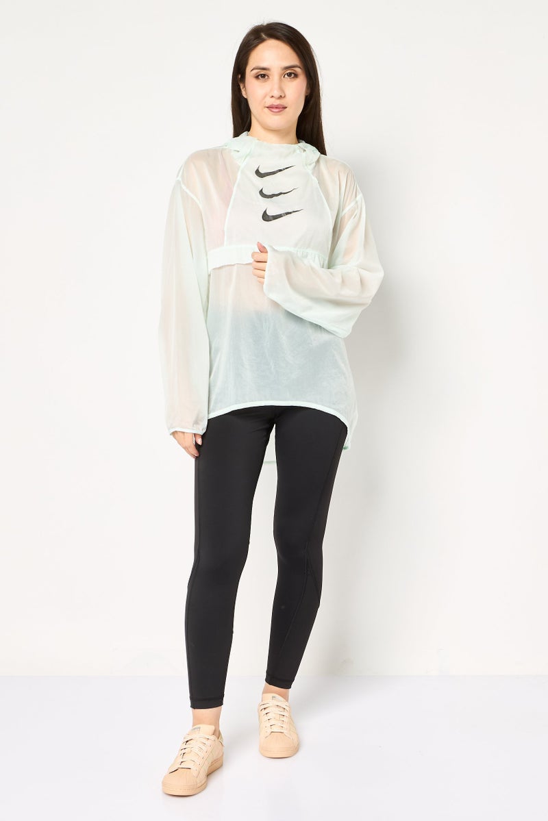 Nike Women Brand Logo Running Jacket, Mint Green - Image 3