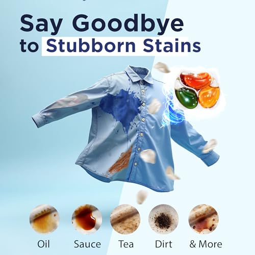 Ecosys 3-in-1 Dissolvable Magic Laundry Pods for 60 washes: Bio Enzymes Infused, Tough Stain Removal with Floral Aroma,1 Pod = 1 Wash for 5-7kg (Pack of 60) - Image 5