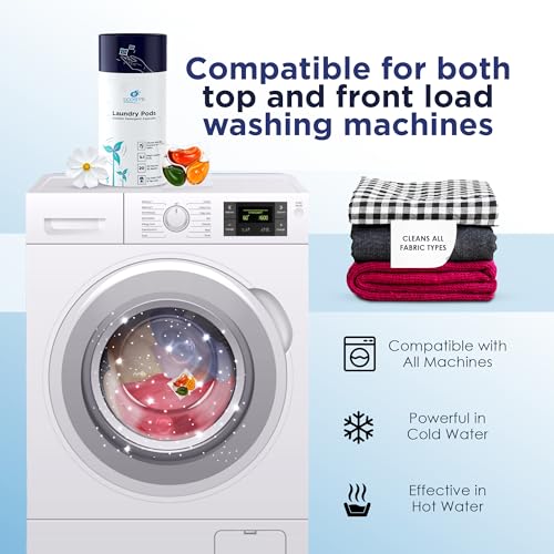 Ecosys 3-in-1 Dissolvable Magic Laundry Pods for 60 washes: Bio Enzymes Infused, Tough Stain Removal with Floral Aroma,1 Pod = 1 Wash for 5-7kg (Pack of 60) - Image 3