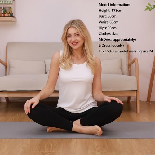 Breathffy 3 Pcs Women Thermal Tank Top - Loose Fit Plus Size Thick Warm Sleeveless Warm Fleece Lined Camis Underwear Top Base Layer (Black,White,Blue,Medium) - Image 2