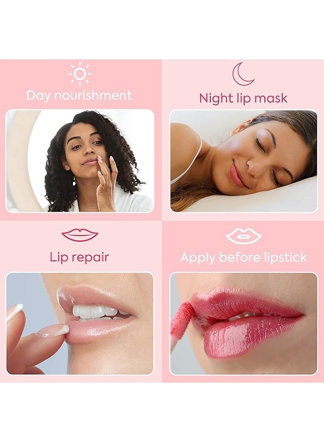 immetee Lip Scrubs Exfoliator & Moisturizer, Lip Mask 2 in 1 Double Effectively Repairs Dry Cracked Lips, Lip Scrubs Exfoliator Dead Skin Moisturizer, Lip Mask Overnight (0.35Oz+Brush) - Image 4