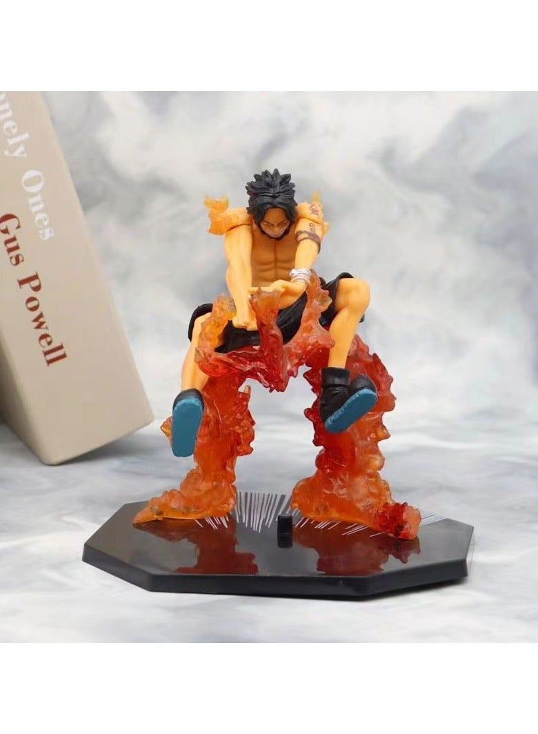 Anime One Piece Ace Action Figure Fire Fist Model Statue Figure Toy Fine Super Collectible Anime Action Figure Toy  - Image 2