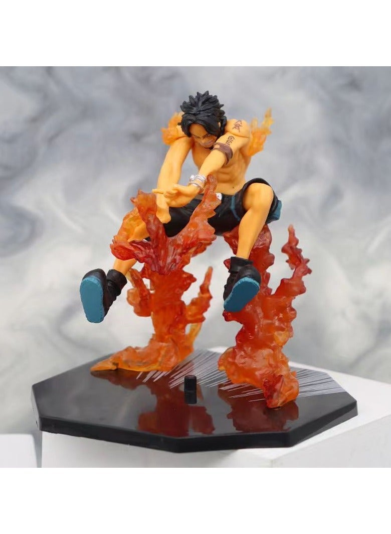 Anime One Piece Ace Action Figure Fire Fist Model Statue Figure Toy Fine Super Collectible Anime Action Figure Toy  - Image 1