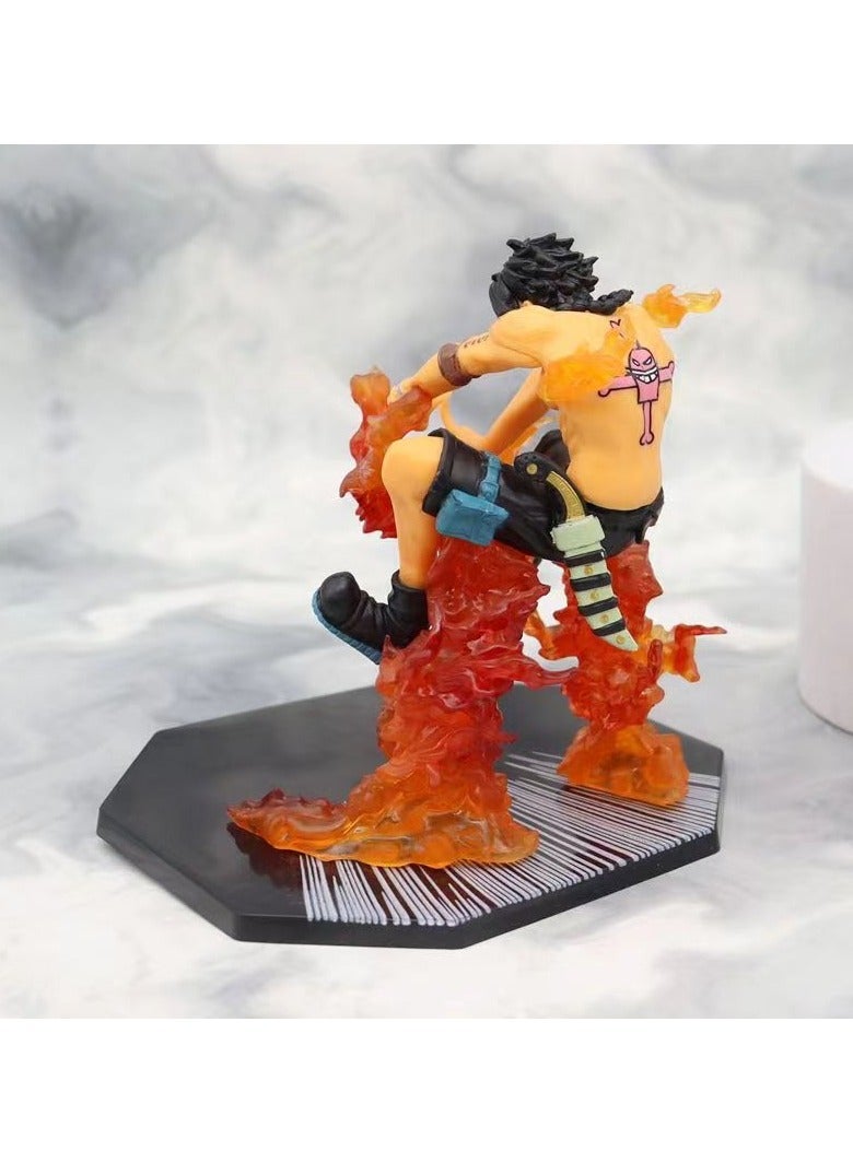 Anime One Piece Ace Action Figure Fire Fist Model Statue Figure Toy Fine Super Collectible Anime Action Figure Toy  - Image 3