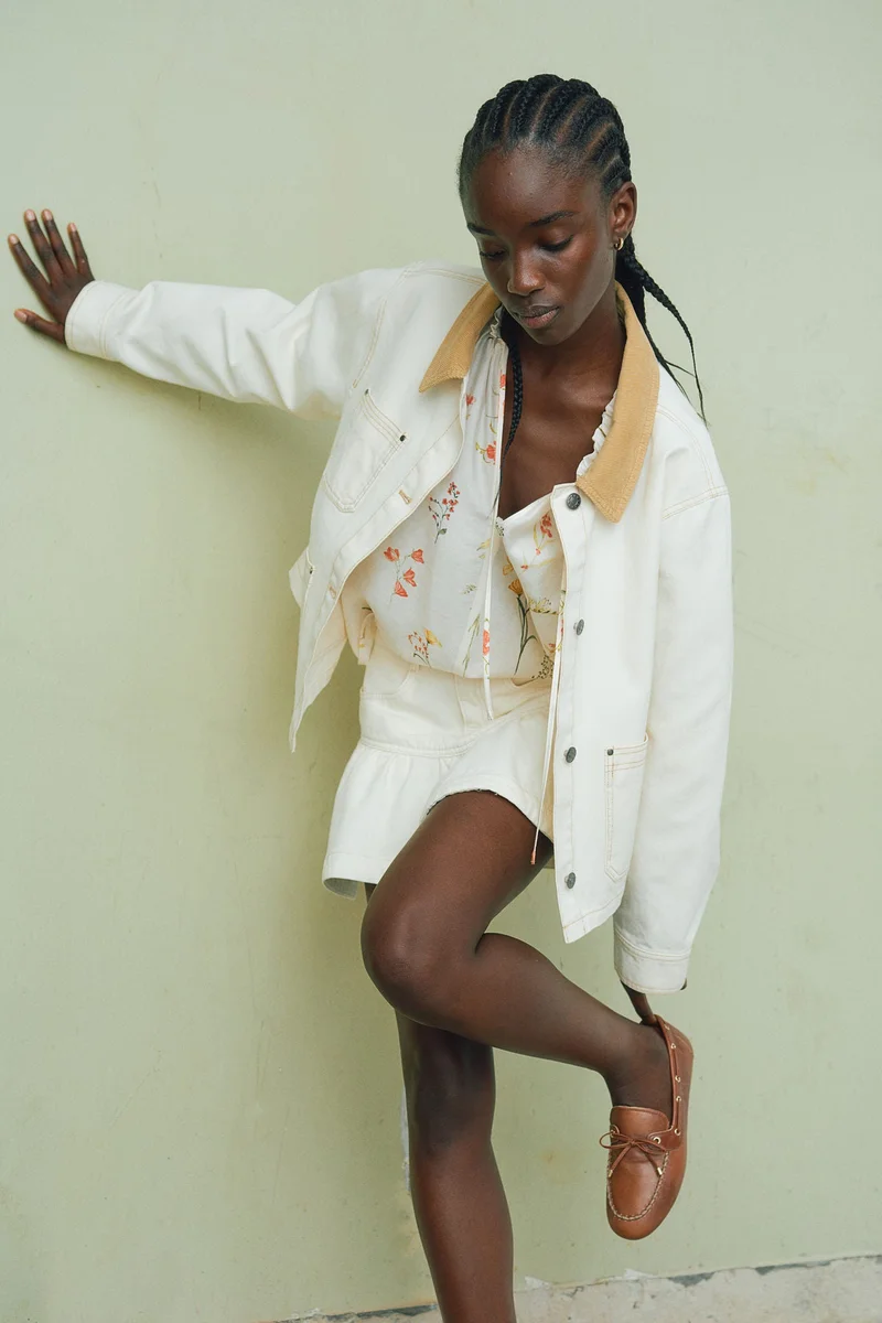 H&M Oversized Tie-Neck Blouse
