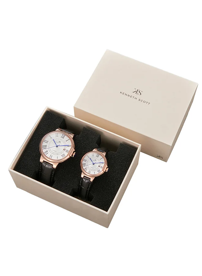 KENNETH SCOTT Kenneth Scott Analog Couple  Watch - K23053P-RLBW