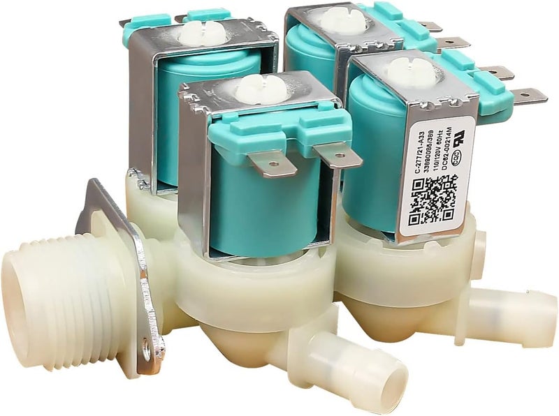 QAGGUM Cold Water Inlet Valve Fit for Samsung Washing Machine Replace DC62-00214M 2979589 AP5623062 PD00005798 PS4208704 EAP4208704, Washer Water Inlet Solenoid Valve - Image 1
