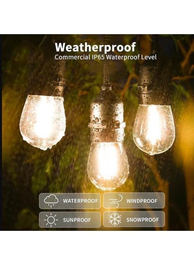 Outdoor Led String Lights 5M – 10 Edison Bulbs – Waterproof Vintage Style – Warm White Garden & Patio Decorative Lights - Image 5