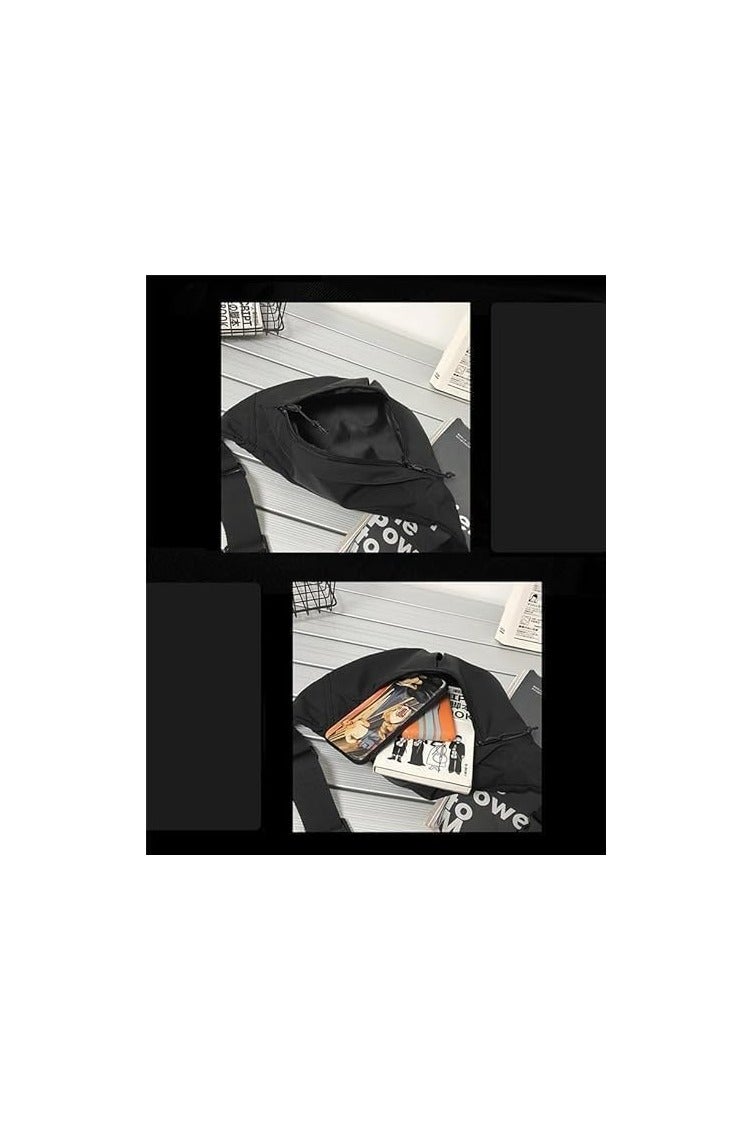 Unisex Waist Bag - Black, Waterproof, One Size, Crossbody Bag for Men Women  - Image 4