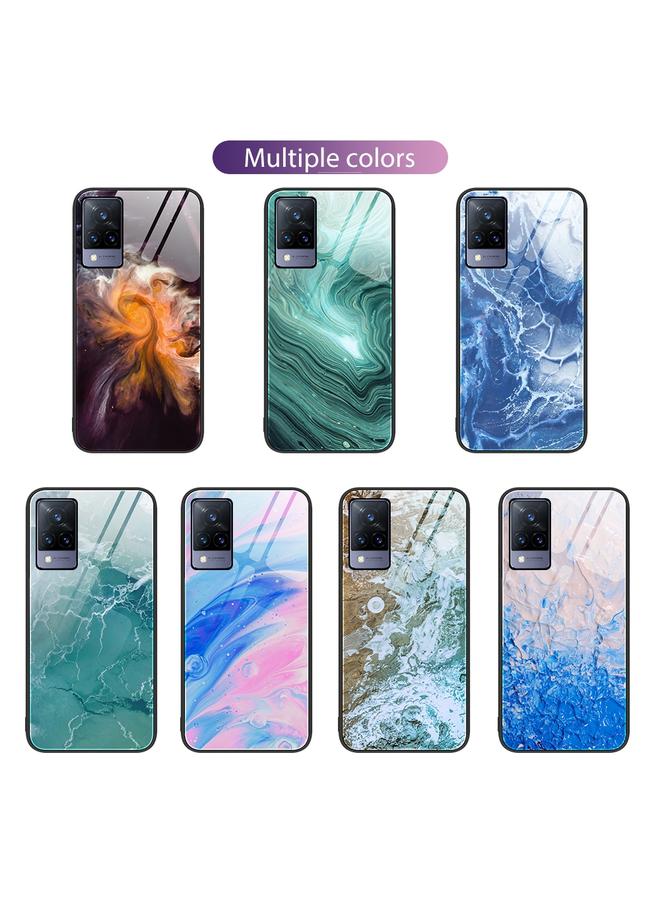 erorex Case For vivo V21 Marble Pattern Glass Protective Phone Case - Image 2