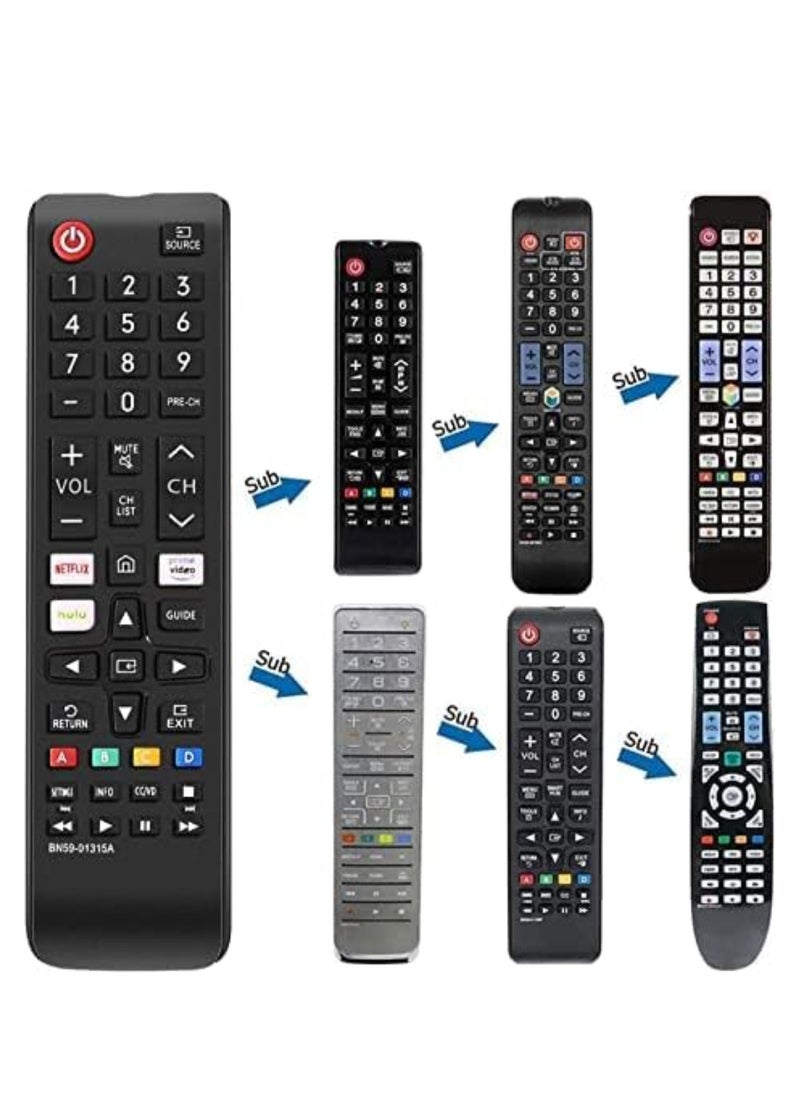 Newest Universal Remote Control for All Samsung TV Remote Compatible All Samsung Smart LED QLED UHD SUHD HDR LCD Frame Curved Solar HDTV 4K 8K 3D TVs BN59-01315A
