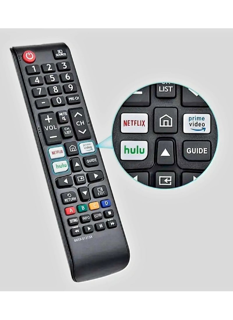 manar Newest Universal Remote Control for All Samsung TV Remote Compatible All Samsung Smart LED QLED UHD SUHD HDR LCD Frame Curved Solar HDTV 4K 8K 3D TVs BN59-01315A  - Image 1