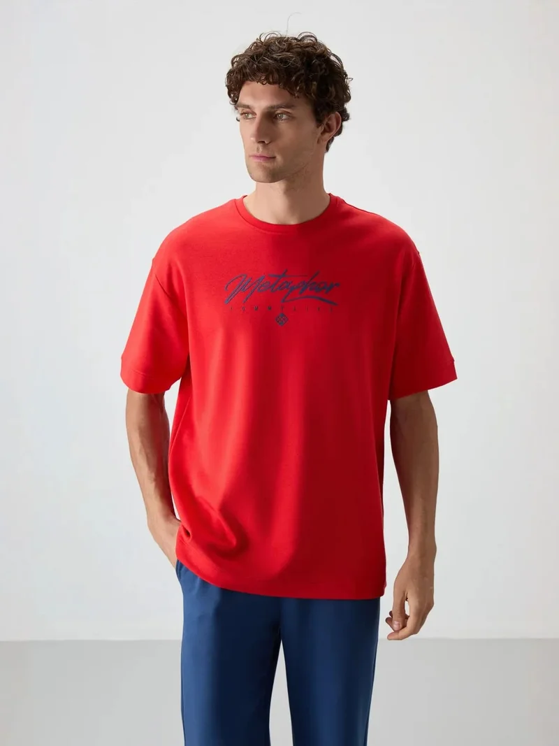 تومي لايف TOMMY Oversized Logo Crew Neck T-Shirt