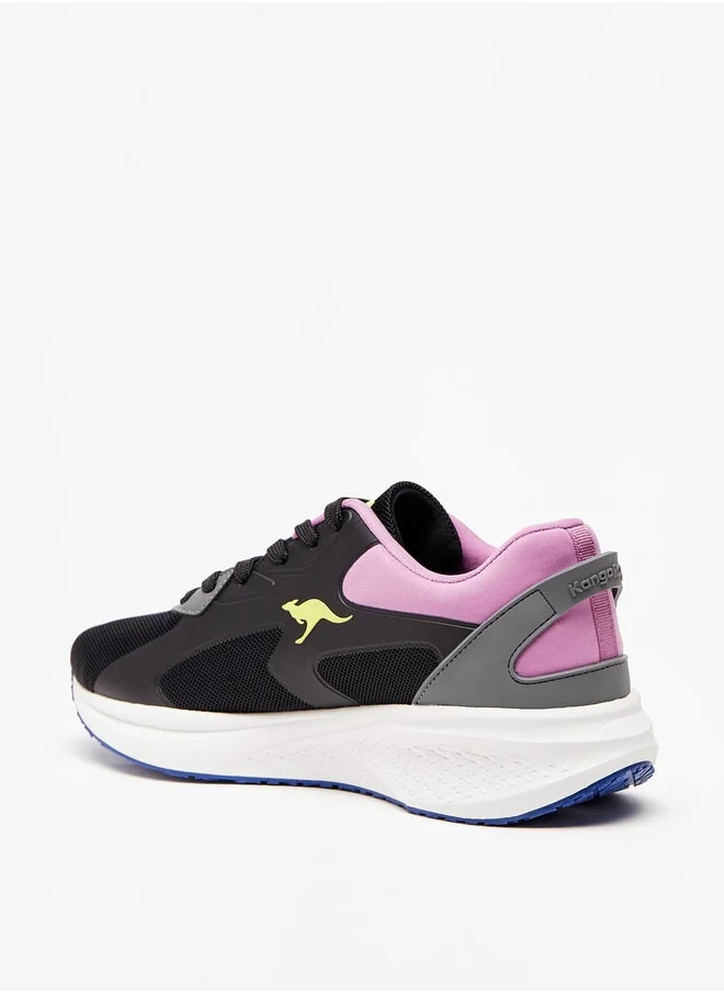 كانغاروس Women's Logo Applique Sports Shoes With Lace-Up Closure