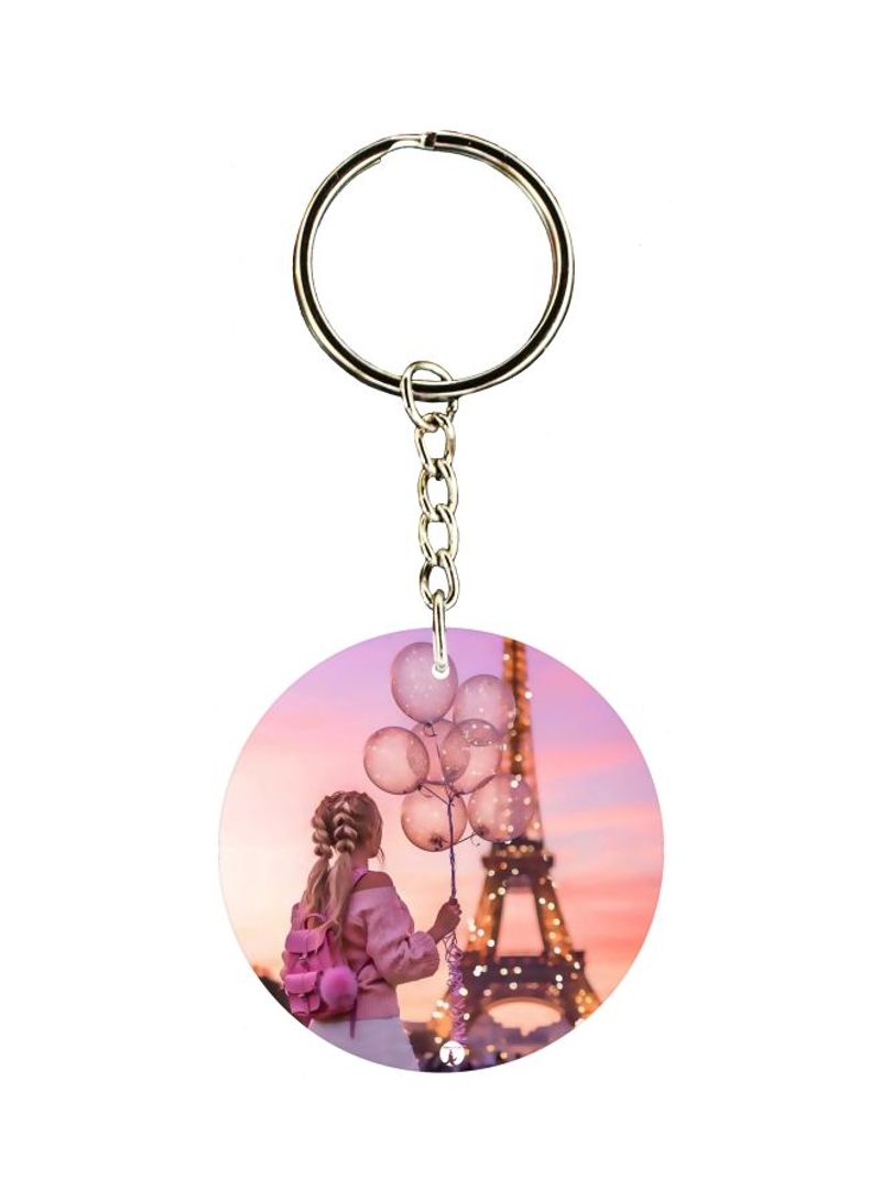 RKN Girl Printed Double Sided Keychain