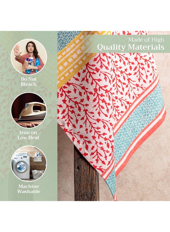 Maison d' Hermine Kitchen Towels Set of 3 100% Cotton 27.50" x 20" Reusable Cloth Tea Dish Towels Absorbent with Hanging Loop for Kitchen, Home, Dining, Cocktail Parties Spring/Summer (Marquise) - Image 3