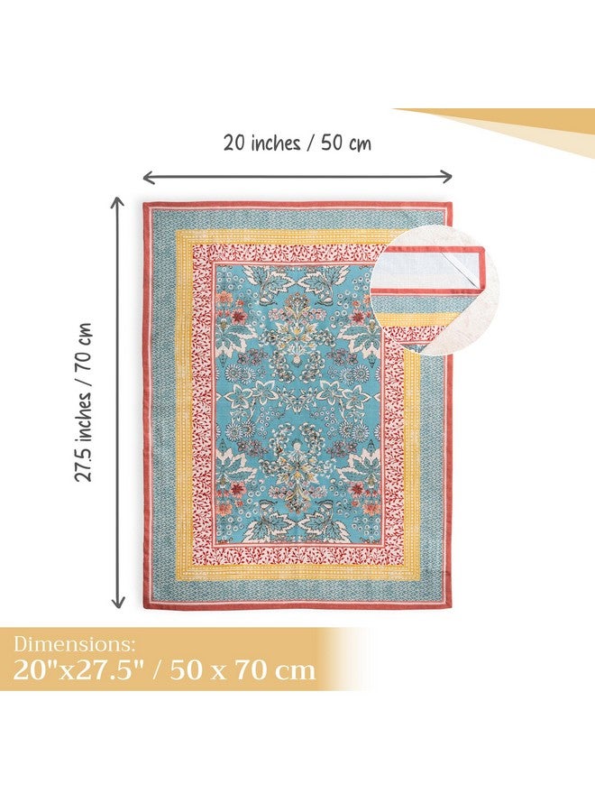 Maison d' Hermine Kitchen Towels Set of 3 100% Cotton 27.50" x 20" Reusable Cloth Tea Dish Towels Absorbent with Hanging Loop for Kitchen, Home, Dining, Cocktail Parties Spring/Summer (Marquise) - Image 4