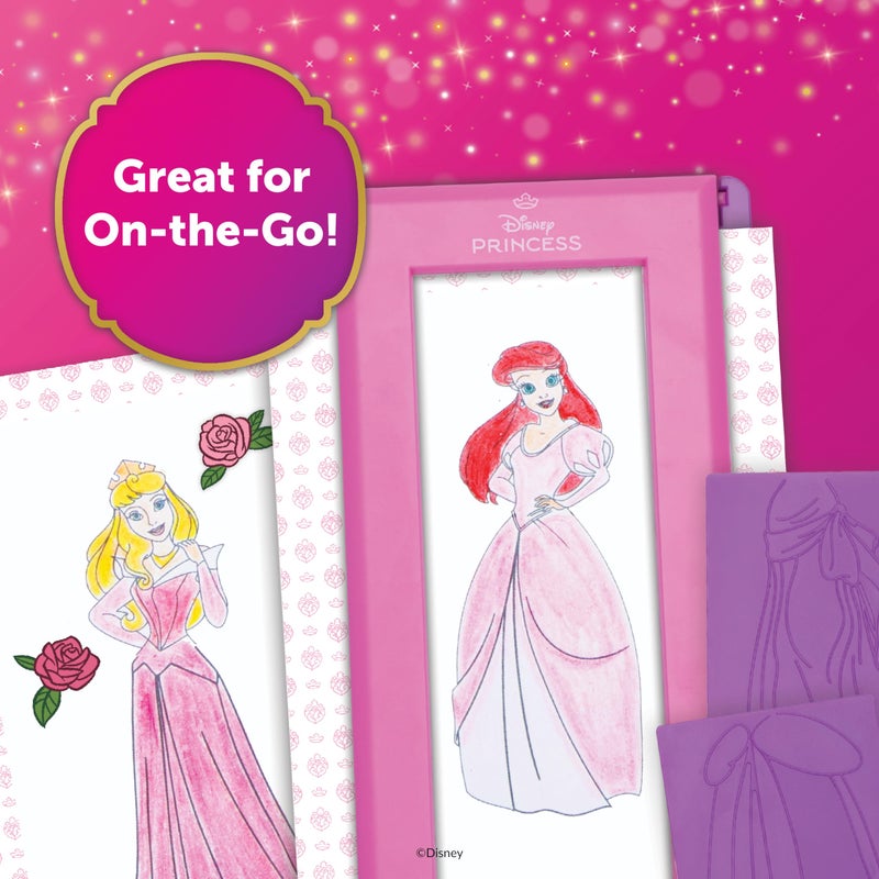 PlayMonster Fashion Plates Disney Princess â€“ Mix-and-Match Drawing Kit, Arts and Crafts, Coloring, Art Supplies, Craft Supplies, Stencils, Crayons Included, Create Your Own Designs, Ages 6+ - Image 3