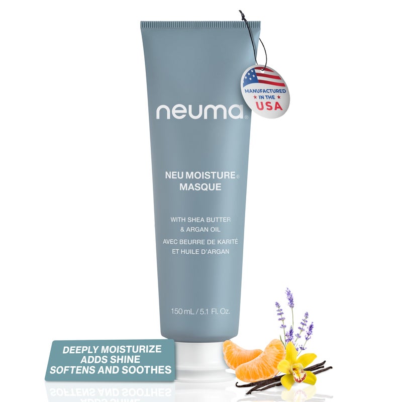NEUMA Neu Moisture Masque 5.1 Fl. Oz. Deep Moisture Hair Mask - Hydrates, Protects, Softens, Conditions, Ideal for Dry/Chemically-Treated Hair, Lavender, Mandarin & Vanilla Scent