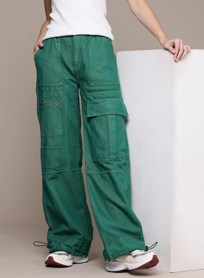 Freehand Freehand Women Wide Leg Utility Jeans