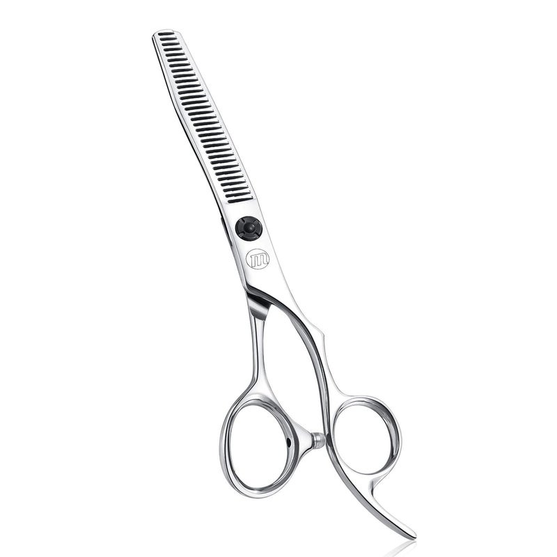 Moontay 60 Professional Hair Thinning Texturizing Scissors Salon Haircut Shears for Stylists Barbers Hairdresser 440C Japanese Stainless Steel Silver