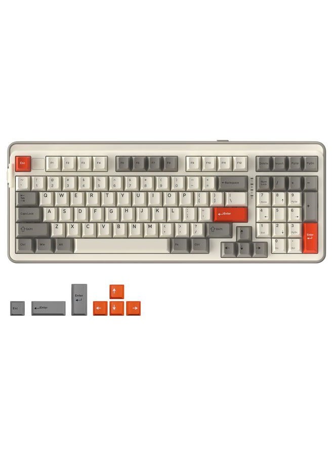 DAREU EK98pro Wireless Mechanical Keyboard,Tri-Mode BT/2.4GHz/USB-C Creamy Gaming Keyboard with Number Pad,Pre-lubed Linear Switches,Gasket Structure,Hot Swappable Custom,RGB Backlit for Win/Mac - Image 1