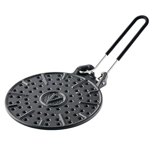 Victoria Cast Iron Arepa Grill, Enameled Parilla for Tortillas and Flatbreads, Heat Diffuser, Parrilla Asadora para Arepas, 8 Inches, Made in Colombia - Image 1