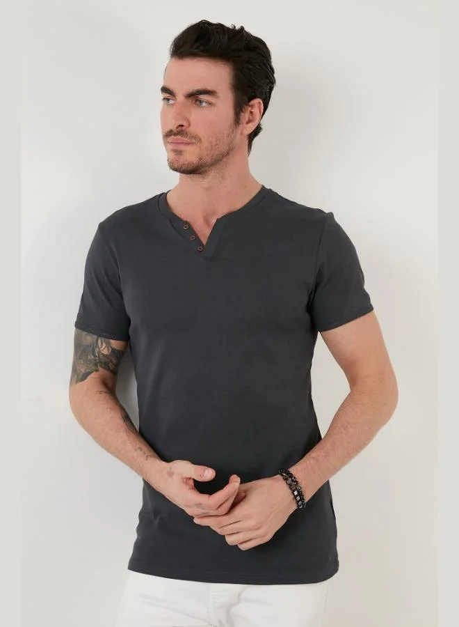 Buratti Cotton V-Neck Slim Fit T-Shirt Men's T-Shirt 5902122