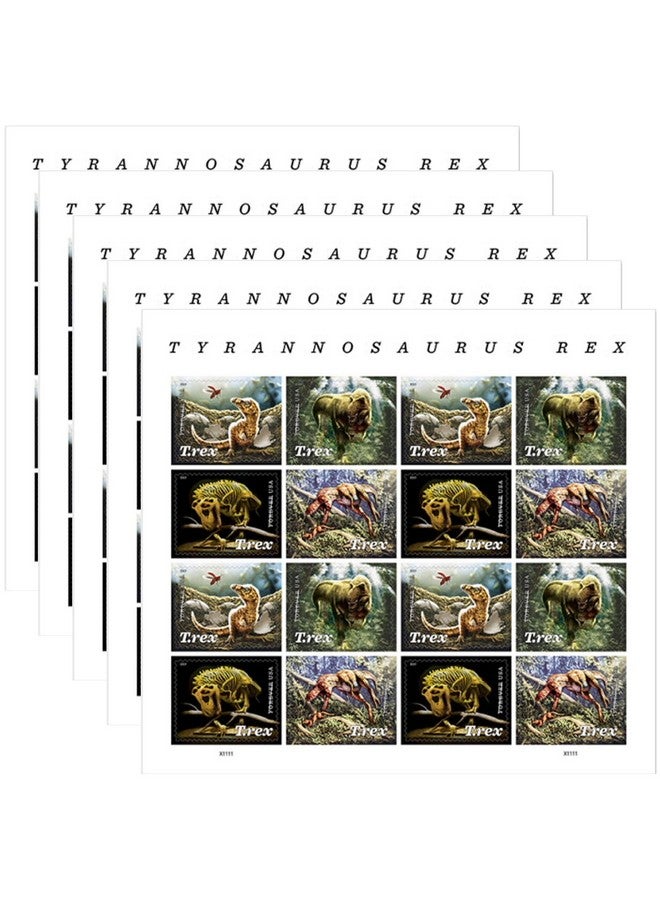 USPS Tyrannosaurus Rex (T Rex) Forever First Class Us Postage Stamps Prehistoric Dinosaur (80 Stamps) - Image 1