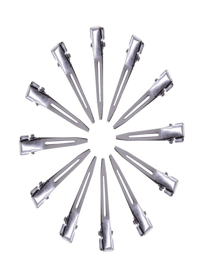 BLUSHIA 100 Pcs Alligator Hair Clips Assortment 1.3"/1.7"/2.3" Metal Single Prong Pin Curl Clip Hairdressing Barrettes Hairpin for Hair Salon, Thick Hair Roller, Sectioning (Silver) - Image 5