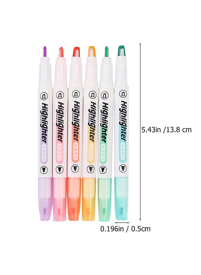 Photon 6 قطع من أقلام التحديد، أقلام تحديد ذات طرفين، إزميل، ألوان ماكارون، إزميل شفاف وطرف رفيع بتصميم نافذة مرئية لتمييز دقيق، سريع الجفاف، أساس مائي، مثالي للتدوين واللوازم المدرسية - Image 2