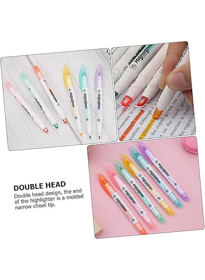 Photon 6 قطع من أقلام التحديد، أقلام تحديد ذات طرفين، إزميل، ألوان ماكارون، إزميل شفاف وطرف رفيع بتصميم نافذة مرئية لتمييز دقيق، سريع الجفاف، أساس مائي، مثالي للتدوين واللوازم المدرسية - Image 5