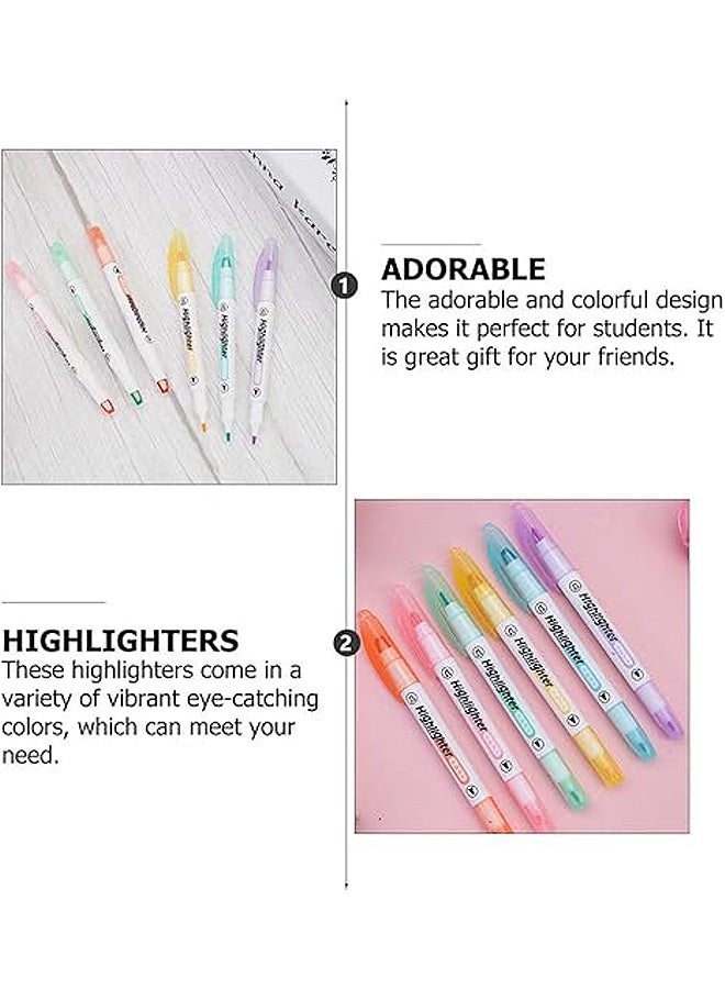 Photon 6 قطع من أقلام التحديد، أقلام تحديد ذات طرفين، إزميل، ألوان ماكارون، إزميل شفاف وطرف رفيع بتصميم نافذة مرئية لتمييز دقيق، سريع الجفاف، أساس مائي، مثالي للتدوين واللوازم المدرسية - Image 4