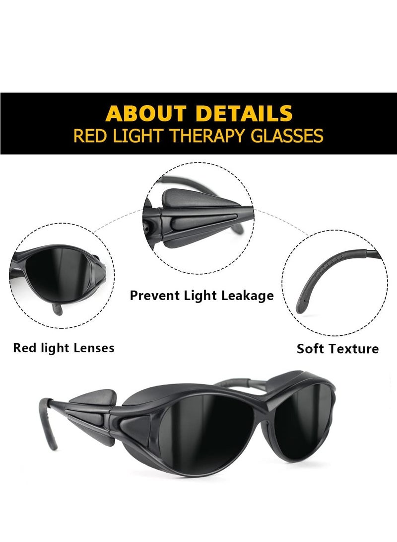 SYOSI Red Light Therapy Glasses Eyes Protection for Tanning Goggles 200 2000nm IPL laser Safety Glasses Light Therapy and Laser Hair Removal Treatment Eyes Protection  - Image 3