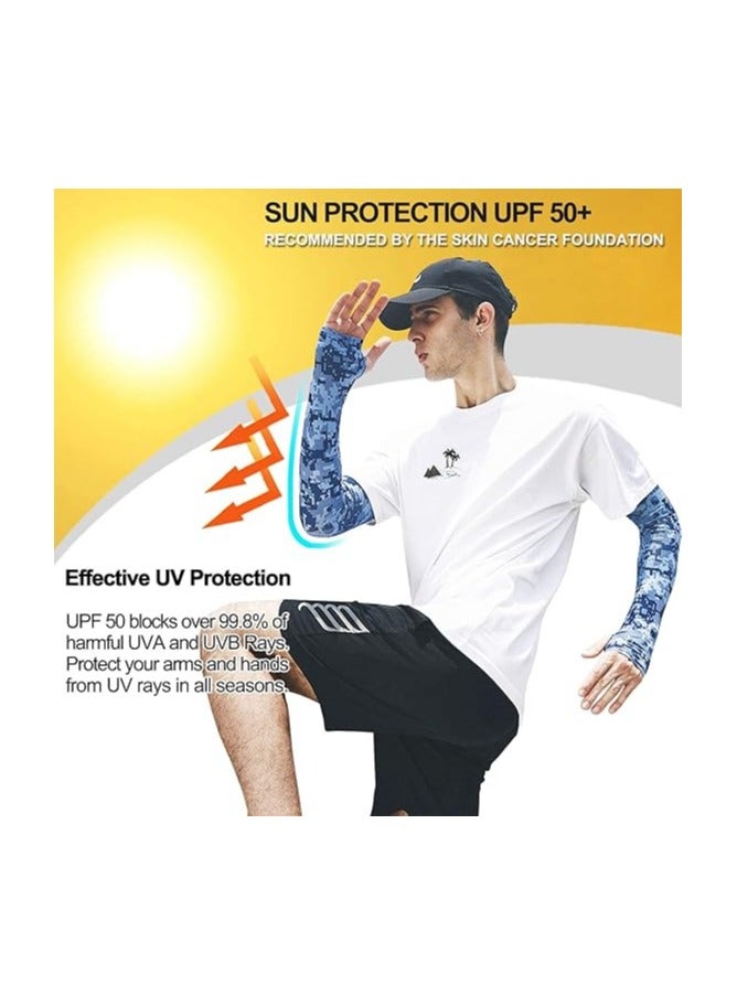 general UV Protective Cooling Arm Sleeves for Men and Women, UPF 50 Compression Long Arm Sleeves for Cycling, Running, Football, Driving, Fishing, Golf, Hiking (3 Pairs) - Image 2