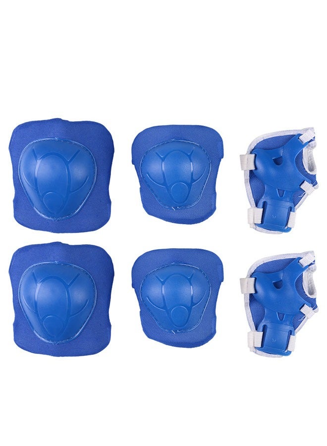 Hanayo 7 Pcs Kids Protective Gear Set Kids Helmet Pad Set Cute Pattern Adjustable Kids Bike Helmet Toddler Helmets for Girls Boys Safety Protection Gear for Outdoor Sports(Blue) - Image 5