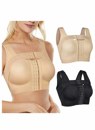 2 Pack Women Bra Front Closure Compression Posture Corrector Shaper Tops with Breast Support Band(L) - pzsku/Z3AB497E4961BB124AAF7Z/45/_/1700188200/85ea2e9c-fdb0-443d-aeae-e3a2884c2a92