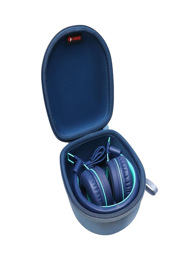 XANAD Blue Case for Kids Headphone - Elecder i37 / Noot K11 / iClever HS14 Foldable Wired On-Ear Headset (The Headset is not Included) - Image 1