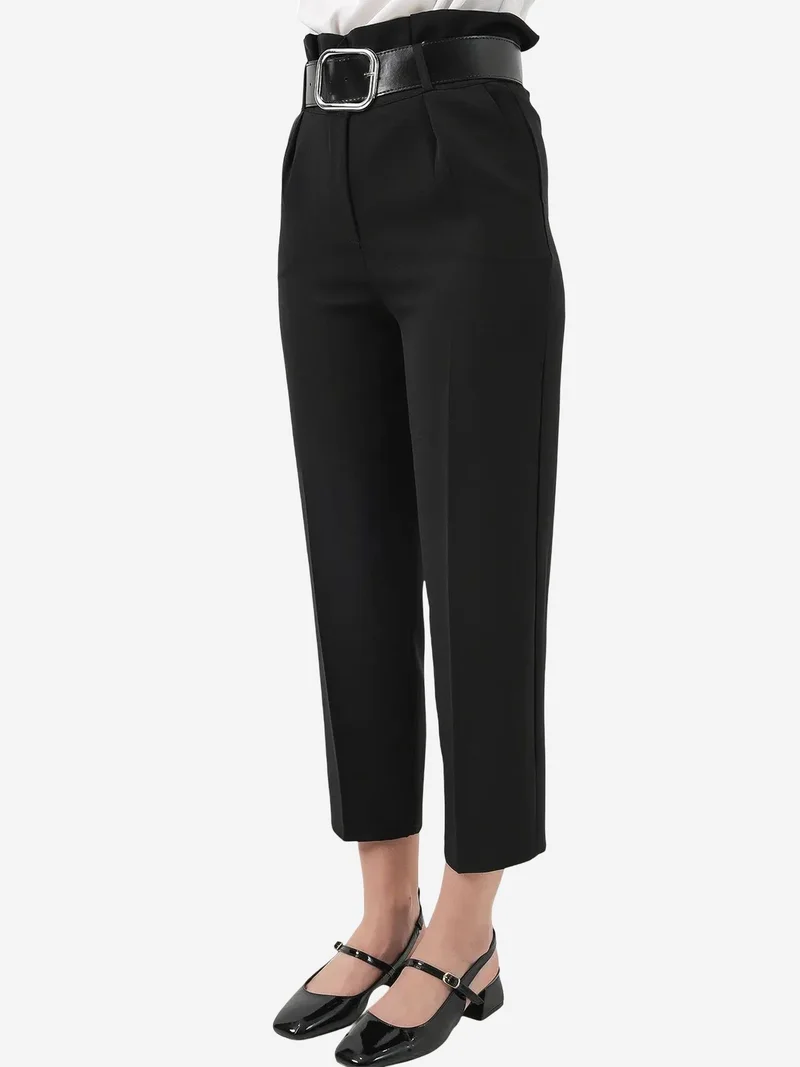 BIG DART BDART Ankle Length Straight Pants with Bow