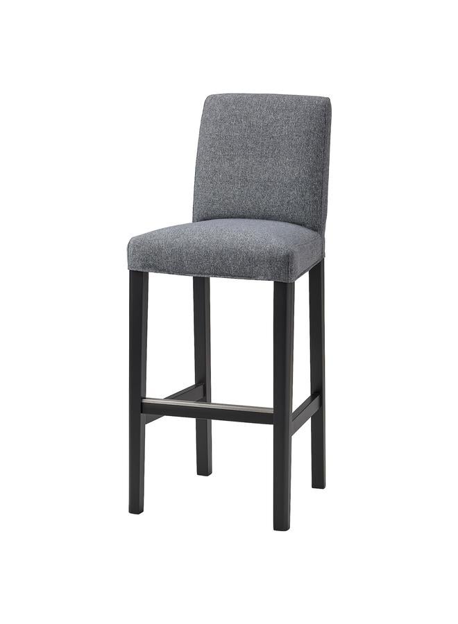 Zaboon Cover for bar stool with backrest, Gunnared medium grey - Image 1