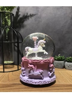Nostaljik Lezzetler Decorative Mini Snow Globe Unicorn (7CMX5CM)  - Image 2