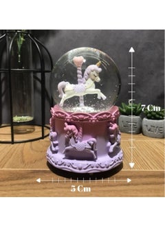 Nostaljik Lezzetler Decorative Mini Snow Globe Unicorn (7CMX5CM)  - Image 1