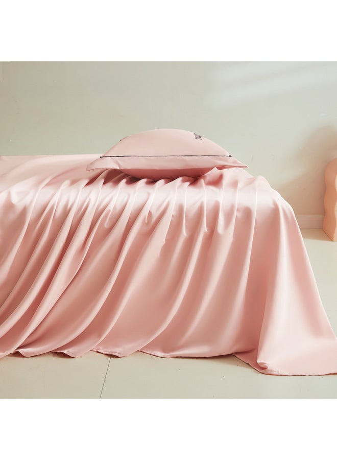 Solid Color Cool Bed Sheetss Single Piece Single Double Ice Quilt Pillowcase Student Dormitory Three-piece Set Summer Non-tencel Silk