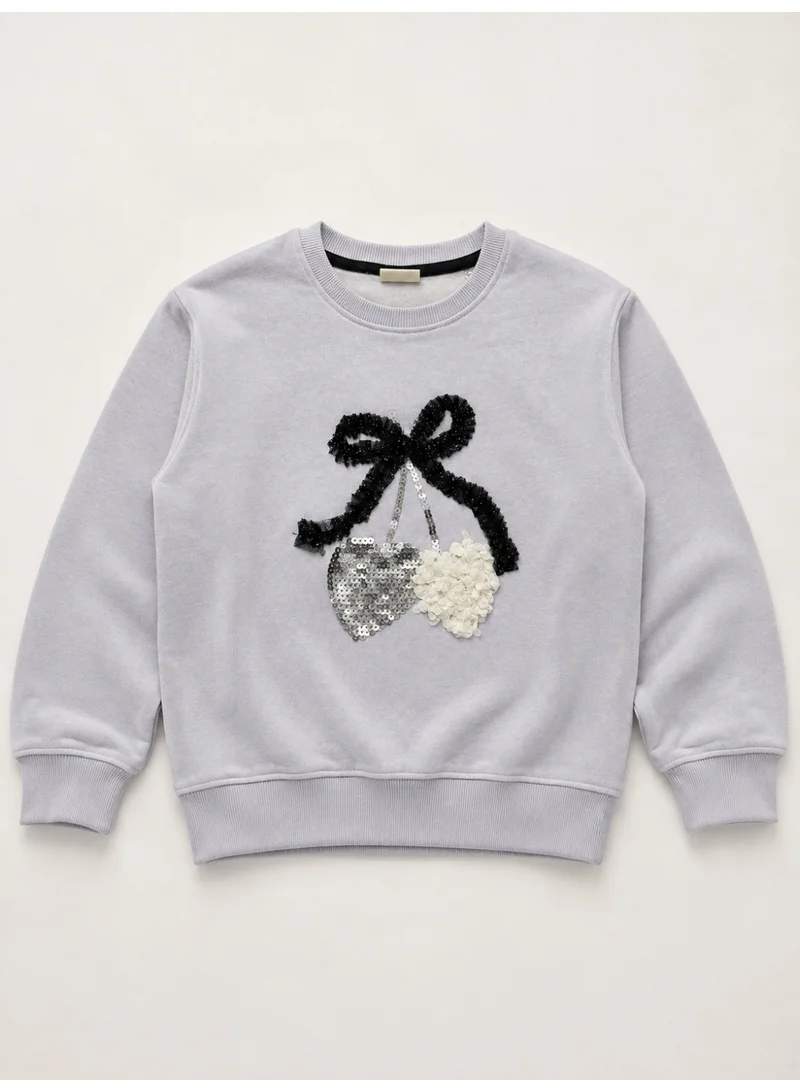 Victor And Jane Girls Graphic Pullover Top with Puff Sleeves