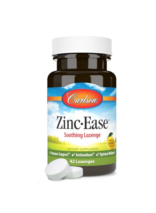 Carlson - Zinc-Ease, Soothing Lozenge, Immune Support & Optimal Wellness, Antioxidant, Lemon, 42 Lozenges - Image 5