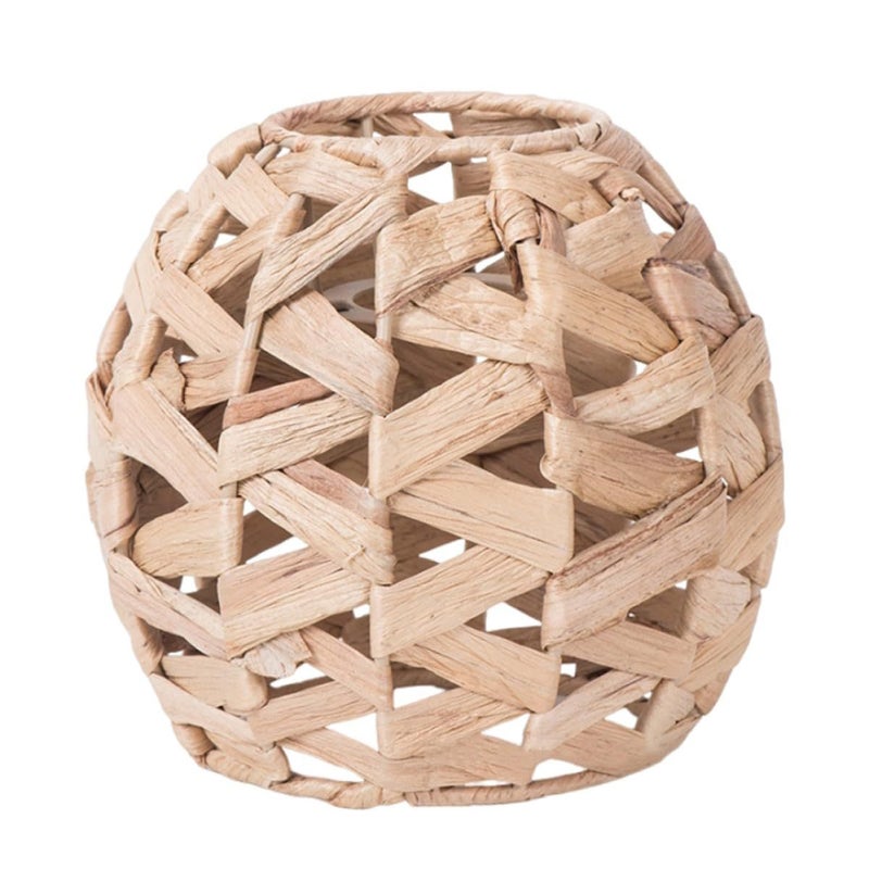Handwoven Hyacinth Straw Lampshade Rustic Decorative Cover For Pendant Table Wall Lamps - Image 2