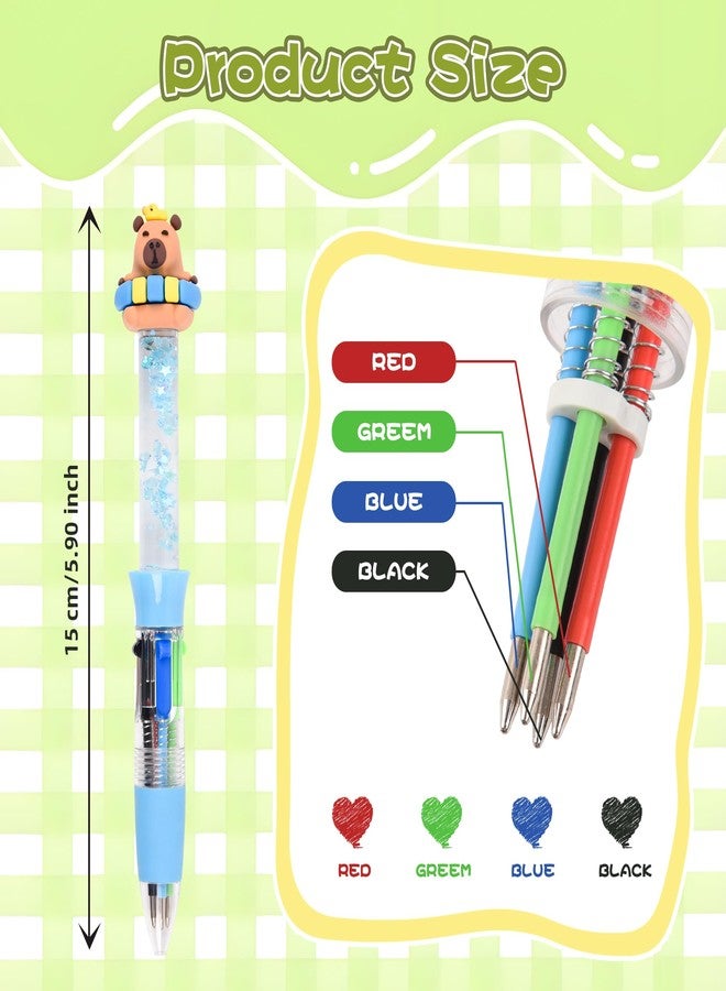 LiYiQ 24PCS Multicolor Pen in One Fun 4-in-1 Cute Pens Bulk Kawaii Cool Ballpoint Pens for Kids Fun Gifts - Image 2