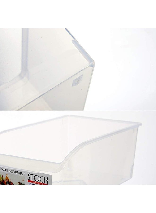 Plastic Clear Drawer Basket Freezer Storage Kitchen Pantry Organizer Container Bins Clear - Image 3