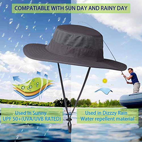 KOOLSOLY Fishing Hat,Sun Cap with UPF 50+ Sun Protection and Neck Flap,for Man and Women Dark Gray - Image 4